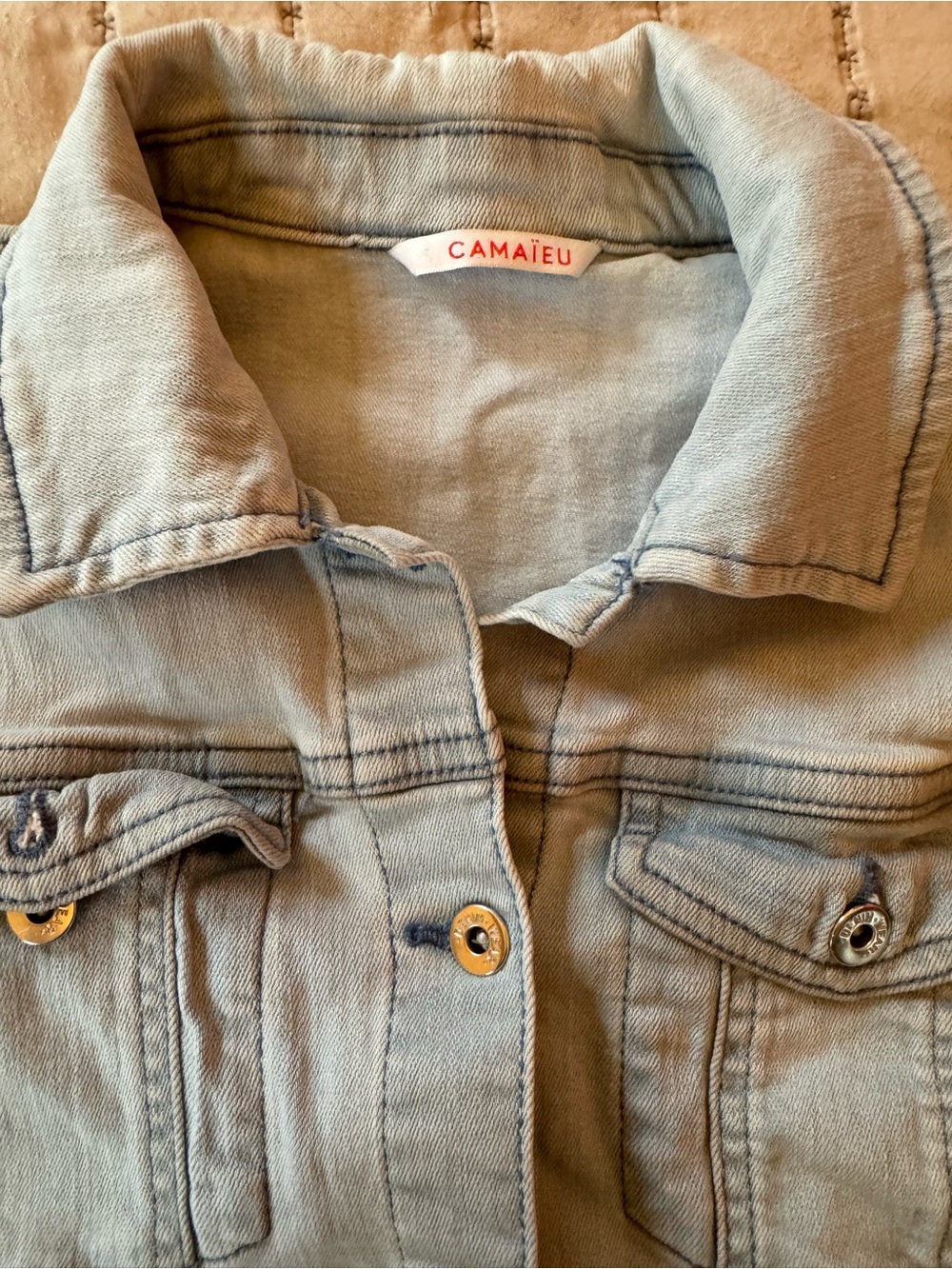 0017 Camaïeu Women’s Light Green Denim Jacket